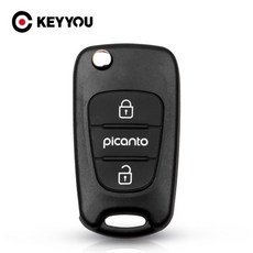 KEYYOU 3 버튼 플립 접이식 원격 키 쉘 KIA Picanto 케이스 Fob
