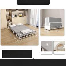 월베드 접이식 폴딩 책상 오피스텔 좁은방 벽침대, 면마혼방 스펀지 120cm 캐비닛형 접이식