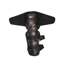 摩托車騎士護膝，透氣舒適可調節，安全防護膝蓋, 黑, 1個