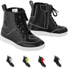 SAGA MOTO Men's Motorcycle Boots – Lightweight Breathable Reinforced Touring with Ankle Protecti, 8