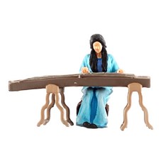 shangren 시뮬레이션 1/64 중국 악기 플레이어 피규어 풍경 그림 컬렉션 영화 캐릭터 장식 성인용 선물을위한 미니어처, 2cm, 수지, 구정 블루, 1개