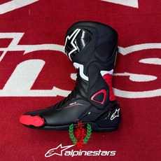 長野車業 Alpinestars SMX-6 V2 長筒車靴 防摔車靴 打檔車靴 賽車靴, 黑紅, 1個