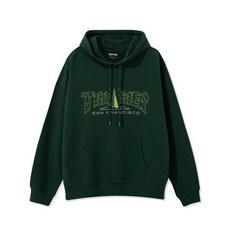 트래셔 THRASHER 샌프란시스코 로고 후디 그린 176142