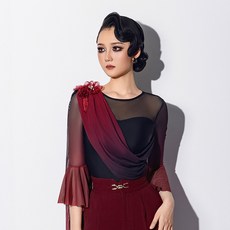 라인 댄스복 상의 공연의상 라틴 무대 단체복