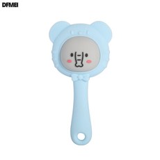 DFMEI 硅膠手搖鈴牙膠嬰兒早教益智抓握訓練寶寶可啃咬磨牙棒, 1個, 如圖, 藍色大象