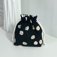 유스토어 핸드메이드 데이지 복조리 스트링 화장품 파우치