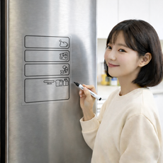 월픽스 붙이는 화이트보드 시트지 점착식 3초 탈부착형, 투명시트 냉장고