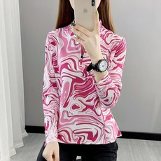 여성 아웃도어 긴팔티셔츠 봄가을 캐주얼 데일리 스판 등산티 상의 여자 루즈핏 속건 러닝 긴팔티 SJS