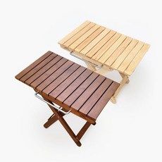 문고리닷컴 문캠핑 고무나무 원목 플라이 테이블 2color, 네츄럴