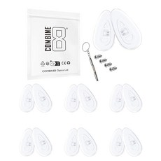 Combine8 오클리 틴컵/사비타/컨덕터 6 OO4106/컨덕터 8/데드볼트용 교체용 노즈 패드 수리 도구 키트 부드러운 실리콘 피스 가드 12쌍 포함 나사와 스크루 드