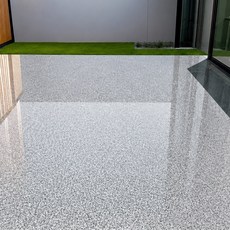 環氧彩砂自流平地坪漆 12H硬度 防水防滑抗酸 環保無異味, 淺海灰, 20kg, 1個