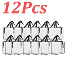 1-12Pcs 대형 장난감 보관 가방 PVC 메이크업 보관 가방 여행 방수 주최자 가방 다기능 투명 세면 용품 가, 01 12Pcs
