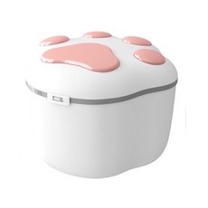 貓爪儲糧桶 貓爪飼料桶 附喵爪勺 寵物儲糧桶 密封 大容量 6-8公斤, 粉色