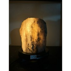 藍鹽燈 4.3kg 深層礦石 紋路超美 金黃色燈光 招財 能量之王, 搭配一般開關電線