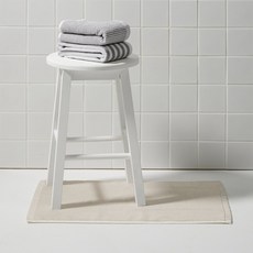 JAJU 논슬립 타월 매트 60x40cm 베이지 스트라이프 493700, JAJU 논슬립 타월 매트 60x40cm 베이지 스트라