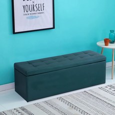 수납의자 화장대스툴 소파 리빙 회색(가죽) 120x40(수납) 긴의자 밝은 스툴 박스 벤치, Q. 짙은 녹색 가죽