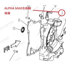 PGO JBUBU 115 TIGRA 彪虎 BON ALPHAMAX IME XHOT 電盤外蓋 125 150, ALPHA MAX右曲軸箱蓋