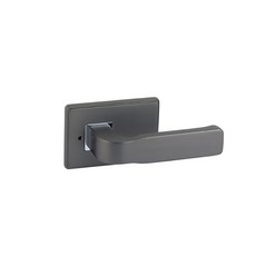 100% 정화 칸 항균 국산 사각 레버 문고리 도어락 시공편리, 블랙, 1개