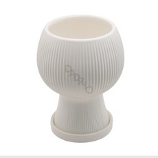 드리오샵 무광 볼 콤포트 도기 1호 10x14cm (받침포함) 식집사