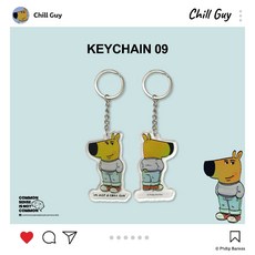 Chill Guy 匙扣 CG-Keychain-09 時尚鑰匙圈 耐用材質 輕巧便攜, 1個