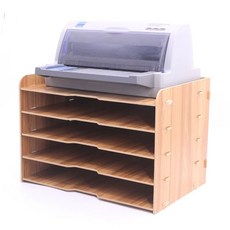 글로아픽 색지 도화지 정리함 색지 선반 트레이 분류 A4 A3, H. 체리 우드 5 층