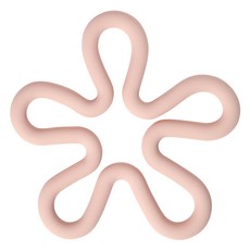 이지실리 파스텔 컬러 실리콘 웨이브 플라워 냄비받침, 핑크, 1개