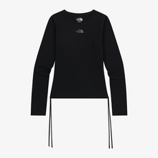 노스페이스 NT7TR80L 화이트라벨 여성 셔링 긴팔 라운드티 BLACK CQY594 KBO443