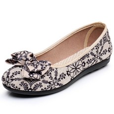 여성 중국전통신발 꽃신 자수 플랫 캐주얼 단화