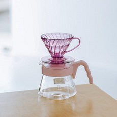 긍야네 커피추출기구 커피추출기 가정용 드리퍼, 퍼플 1-2인분 필터 페이퍼, 1개, 1L