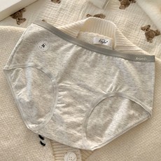 Nmpxa 女士純棉中腰內褲, 浅灰色,3XL（85-100公斤）