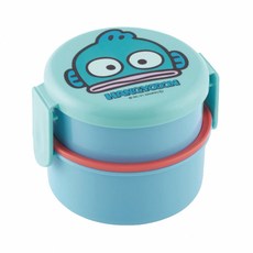 디자인펌프 원형 2단 도시락통 포크포함 샐러드통