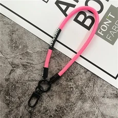 랍스터 걸쇠 손목 스트랩 끈 휴대폰 거치대 랜야드 팔찌 전화 체인, 04 Pink