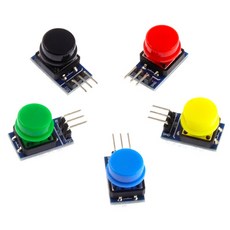 傑森創工 按鈕模組 五色套組 獨立電源輸入PIN 不需電阻, 1個