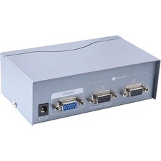 DTECH 2 Way Powered VGA 스플리터 앰프 박스 고해상도 1080p SVGA 비디오 1 in Out 250Mhz PC듀얼 모니터 컴퓨터용