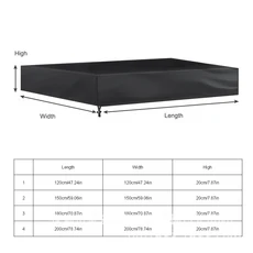 완벽방수 사각형 모래상자 커버 UV 어린이용 장난감 야외 강력한 보호, 02 120 x 120 cm