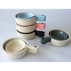 캠핑용 손잡이접시 앞접시 정리 세트, 블랙