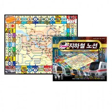 지하철노선 초등학생 어린이 경제보드게임(집콕놀이 주사위 가족게임), 혼합색상, 1개
