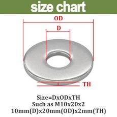 스페이서 304 스틸 M1 조정 대형 스테인레스 M36 와셔 일반 크고 플랫 6 넓은 중간자 가스켓 심 특대 금속, M16x30x3 5pcs
