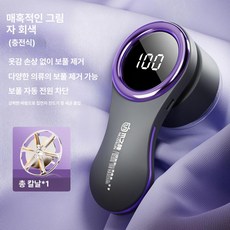 충전식보풀클리너 대형헤드 강력모터 정밀날형 가정용, 1날 [프리미엄그레이], 기본 모델명/품번