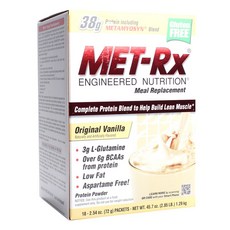 MET-Rx 小麥替代蛋白粉蛋白補充劑, 原味香草, 72克