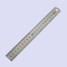 튼튼한 쇠자 1개 20cm 재단용 가죽 공방 목공 작업 DIY 금속 직선자