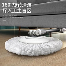【開發票/統編】加大加厚家用旋轉拖把 乾濕兩用免手洗懶人拖把 強力吸水拖地神器, 1個, 加大特厚:-加粗桿-原裝厚1布