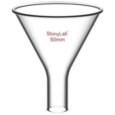 스토니랩 유리 분말 깔때기 상부 직경 50mm 줄기 길이 22mm의 중벽 붕규산염 유리 쇼트 스템 깔때기, 50 mm