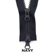 5# 60/70/80/90/100/120/150 cm 금속 지퍼 플래티넘 오픈 엔드 자동 잠금 봉제 의류, 01 5 #, 01 80cm, 19 Navy