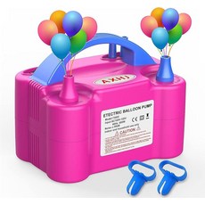 AXHJ 전기 풍선 펌프 휴대용 팽창기 파티 장식용 풍선용 이중 노즐 에어 펌프 110V 600W 로즈 레드, AXHJ 전기 풍선 펌프, 휴대용 팽창기, 파티 장식용