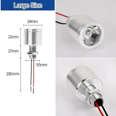 0.5W 1W 1.5W LED 광원 60도 소형 스포트라이트 DC5V 12V 24V 램프 조명 소형 장비 기기 현지 조명, [01] E27, [03] Warm White, [02] DC 24V, 1개