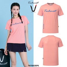 테크니스트 배드민턴 기획 티셔츠 반팔 상의 핑크 TNT66036PK 남성 여성 남녀공용