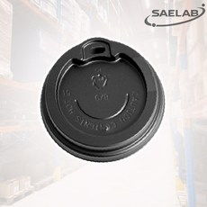 세이온 대용량 종이컵 뚜껑 8oz 79mm 개폐형 흑색 100개 컵덮개