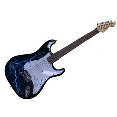 台灣Jazzy Sebrew 閃電 限量款電吉他 單單單拾音器 五段音色 精美烤漆, 1個, 不需要音箱,不需要降噪導線