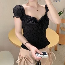 레이스 포멀 반팔티 출근룩 하객룩 블라우스 LDN-20250060